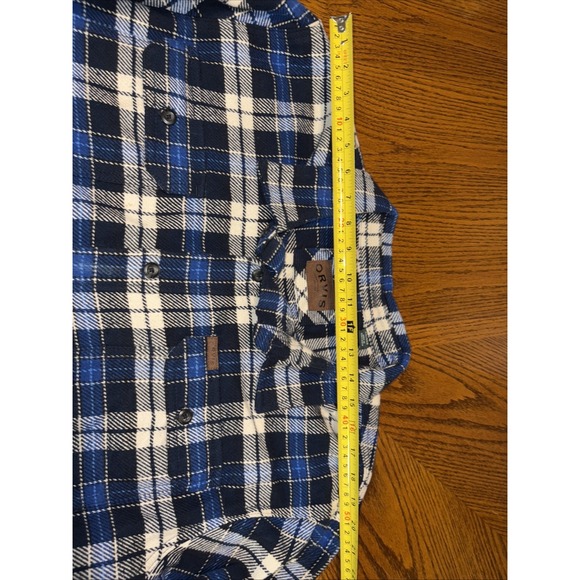 Orvis Thick Flannel Soft Shirt Mens 2XL Button Up Check Blue Lumberjack Plaid - Picture 6 of 11